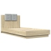Cama con cabecero madera de ingeniería roble Sonoma 100x200 cm
