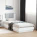 Estructura cama con cabecero madera ingeniería blanco 90x200 cm