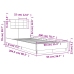 Estructura cama con cabecero madera ingeniería blanco 90x200 cm
