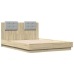 Cama con cabecero madera de ingeniería roble Sonoma 140x190 cm