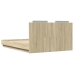 Cama con cabecero madera de ingeniería roble Sonoma 140x190 cm