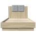 Cama con cabecero madera de ingeniería roble Sonoma 75x190 cm