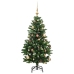 Árbol de Navidad artificial con bisagras 150 LED y bolas 150 cm