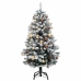 Árbol Navidad artificial con bisagras 150 LED y bolas 120 cm