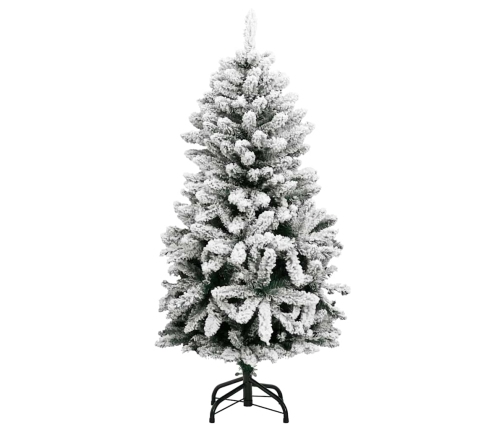 Árbol Navidad artificial con bisagras 150 LED y bolas 120 cm