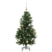 Árbol Navidad artificial con bisagras 150 LED y bolas 120 cm