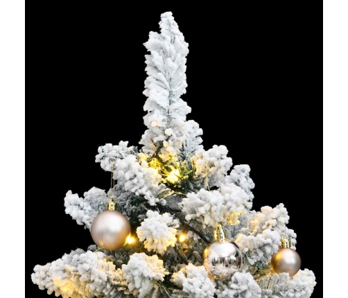 Árbol de Navidad artificial con bisagras 150 LED y bolas 150 cm