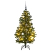 Árbol Navidad artificial con bisagras 150 LED y bolas 120 cm