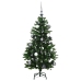 Árbol de Navidad artificial con bisagras 150 LED y bolas 150 cm