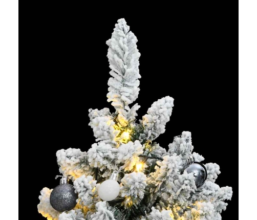 Árbol de Navidad artificial con bisagras 150 LED y bolas 150 cm