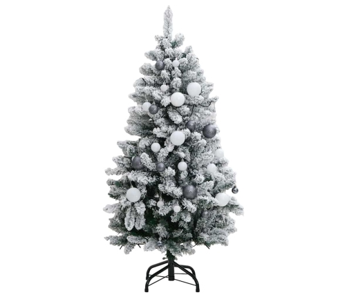 Árbol de Navidad artificial con bisagras 150 LED y bolas 150 cm