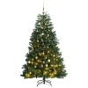 Árbol de Navidad artificial con bisagras 300 LED y bolas 180 cm