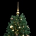 Árbol de Navidad artificial con bisagras 300 LED y bolas 180 cm