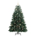 Árbol de Navidad artificial con bisagras 300 LED y bolas 180 cm