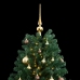 Árbol de Navidad artificial con bisagras 300 LED y bolas 210 cm