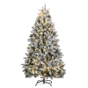 Árbol de Navidad artificial con bisagras 300 LED y bolas 210 cm