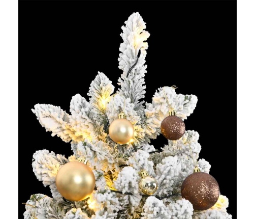 Árbol de Navidad artificial con bisagras 300 LED y bolas 210 cm