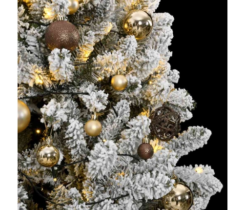 Árbol de Navidad artificial con bisagras 300 LED y bolas 210 cm