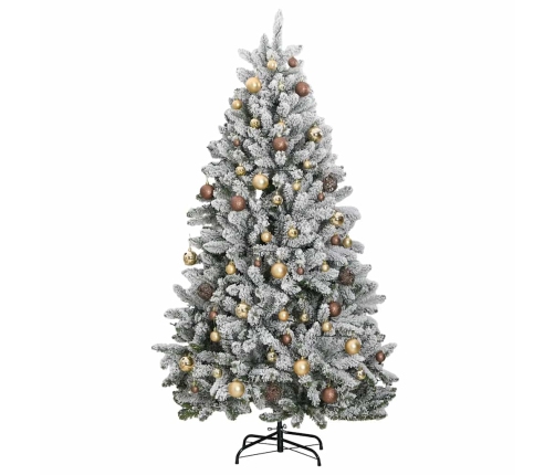 Árbol de Navidad artificial con bisagras 300 LED y bolas 270 cm