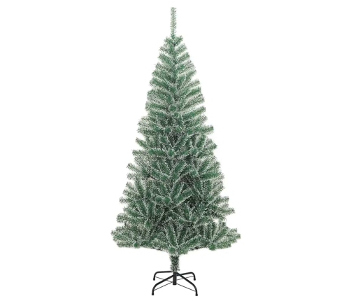 Árbol de Navidad artificial con 300 LED bolas y nieve 210 cm