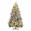 Árbol de Navidad artificial con bisagras 300 LED y bolas 180 cm