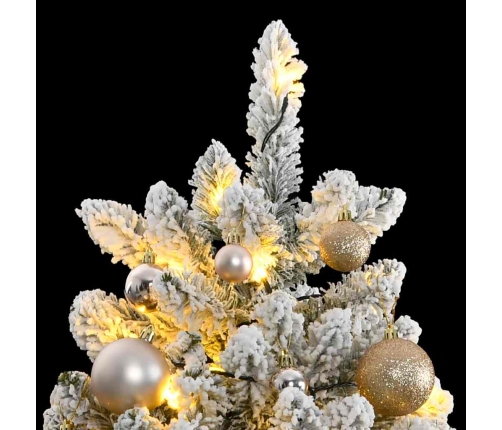 Árbol de Navidad artificial con bisagras 300 LED y bolas 180 cm