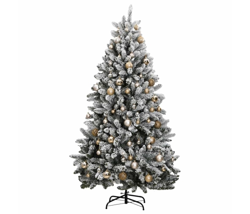 Árbol de Navidad artificial con bisagras 300 LED y bolas 180 cm