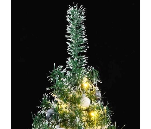 Árbol de Navidad artificial con 300 LED bolas y nieve 180 cm