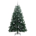 Árbol de Navidad artificial con bisagras 300 LED y bolas 180 cm