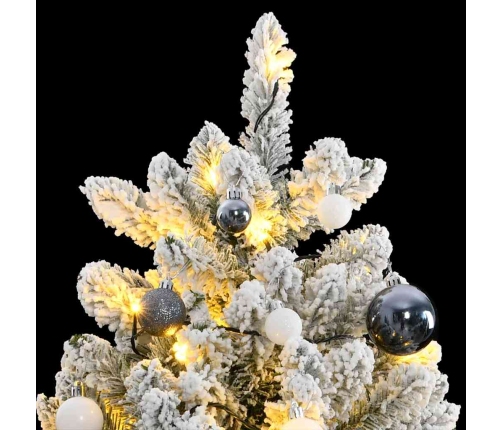 Árbol de Navidad artificial con bisagras 300 LED y bolas 180 cm