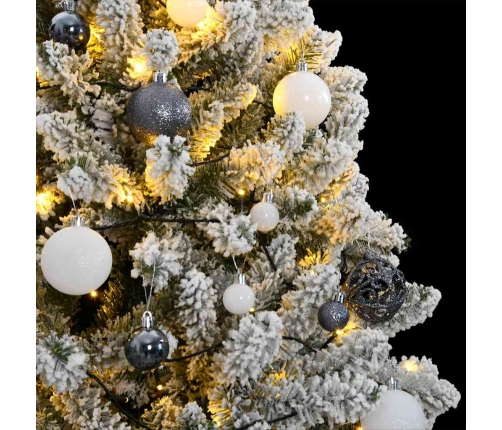 Árbol de Navidad artificial con bisagras 300 LED y bolas 180 cm