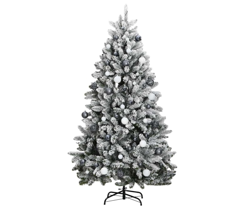 Árbol de Navidad artificial con bisagras 300 LED y bolas 180 cm