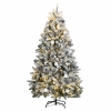 Árbol de Navidad artificial con bisagras 300 LED y bolas 210 cm