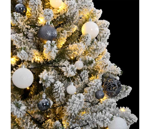 Árbol de Navidad artificial con bisagras 300 LED y bolas 210 cm