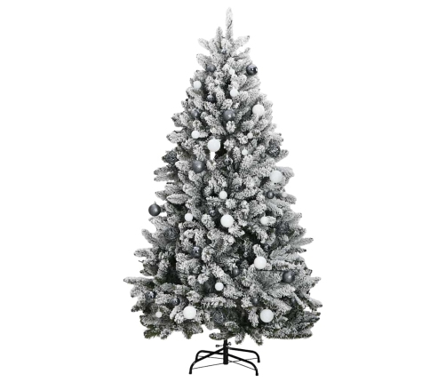 Árbol de Navidad artificial con bisagras 300 LED y bolas 210 cm