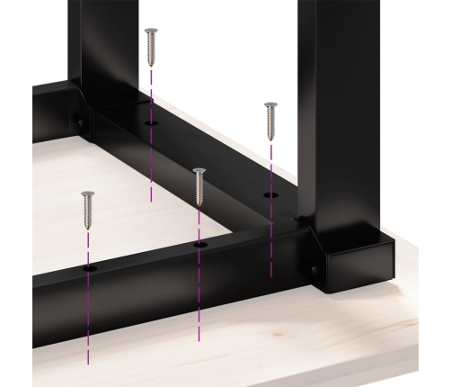 Patas de mesa de centro estructura O acero 30x30x33 cm