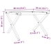 Patas de mesa de centro estructura X acero 60x50x38 cm