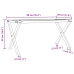 Patas de mesa de centro estructura X acero 90x30x43 cm