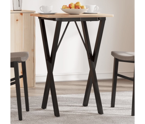 Patas de mesa de comedor estructura X acero 40x40x73 cm