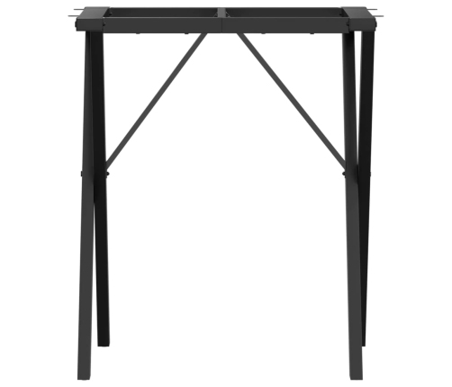 Patas de mesa de comedor estructura X acero 60x50x73 cm