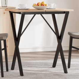 Patas de mesa de comedor estructura X acero 60x50x73 cm