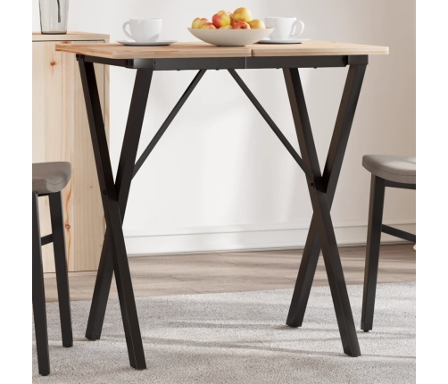 Patas de mesa de comedor estructura X acero 60x50x73 cm