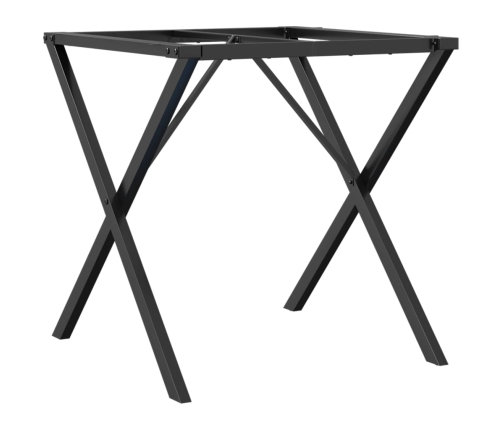 Patas de mesa de comedor estructura X acero 60x60x73 cm