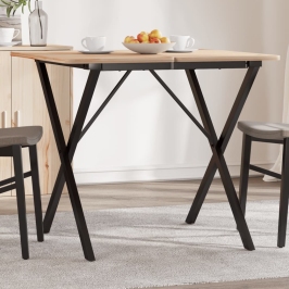 Patas de mesa de comedor estructura X acero 60x60x73 cm