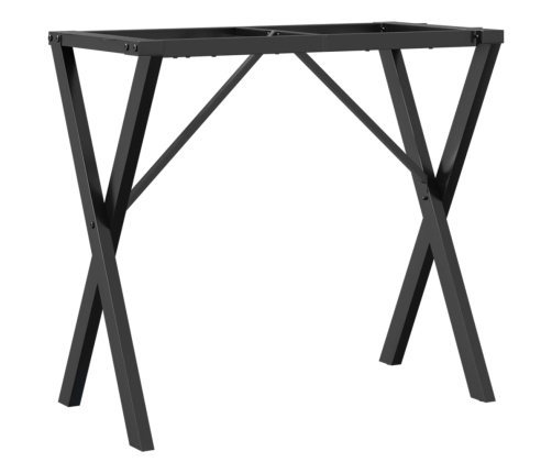 Patas de mesa de comedor estructura X acero 80x40x73 cm