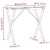 Patas de mesa de comedor estructura X acero 80x40x73 cm