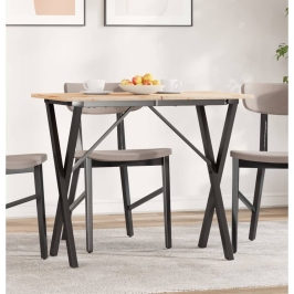 Patas de mesa de comedor estructura X acero 80x40x73 cm