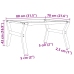 Patas de mesa de centro estructura Y acero 80x70x43 cm