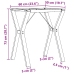 Patas de mesa de comedor estructura Y acero 60x50x73 cm