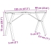 Patas de mesa de comedor estructura Y acero 120x60x73 cm